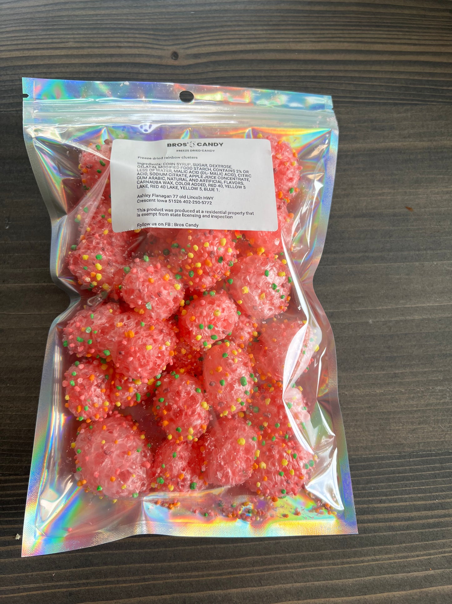 Freeze dried clusters large 6x9" bag