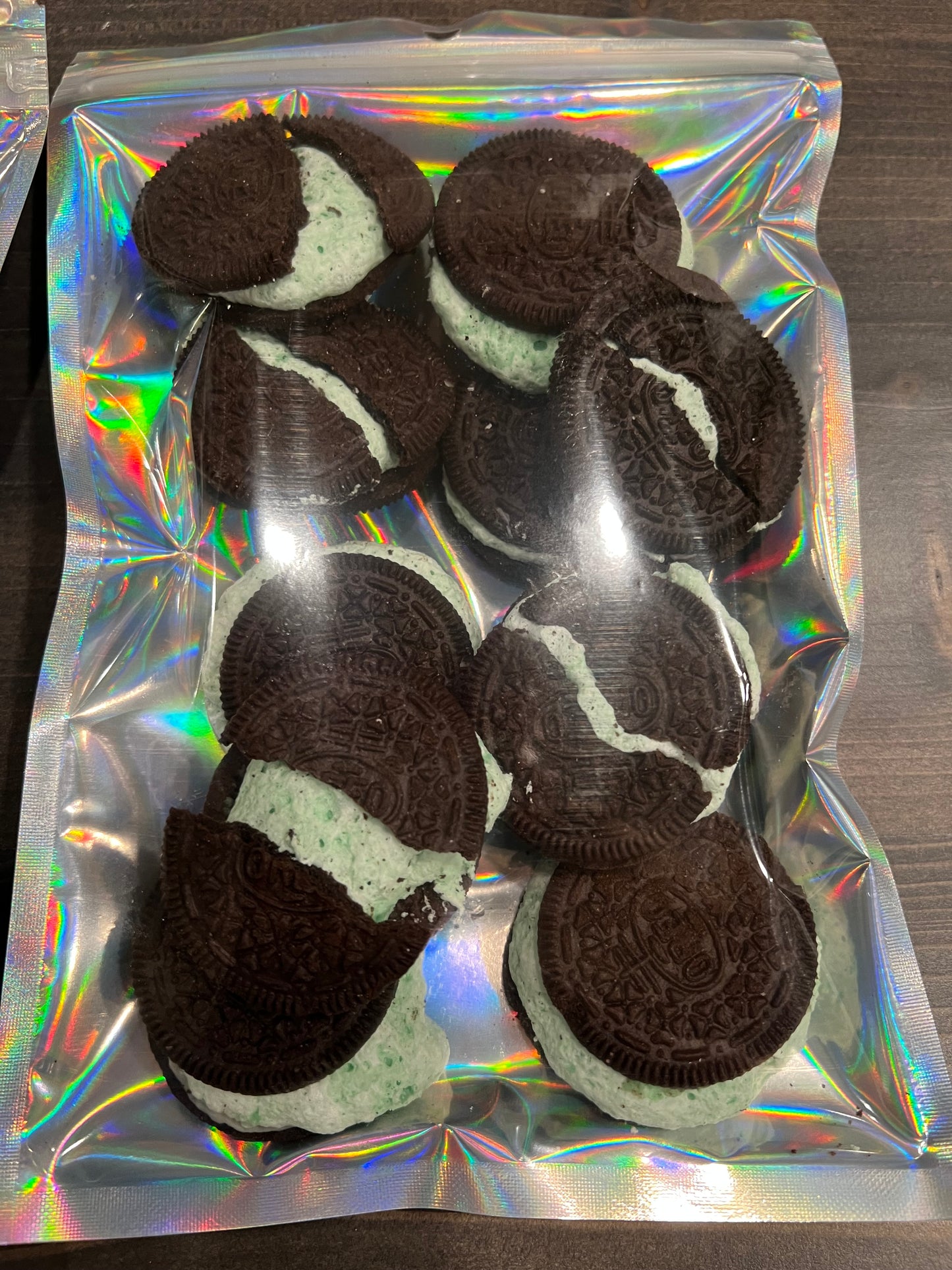 Freeze dried Oreo mint cookies large 6x9" bag